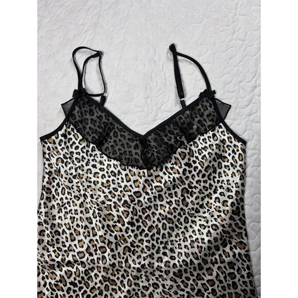 Tesoro leopard animal print lace slip intimates lingerie sleepwear size small - Picture 5 of 7